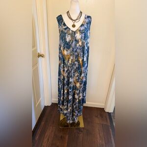 Elegant Blue and Yellow Tie-Dye jumpsuit by New direction New tags